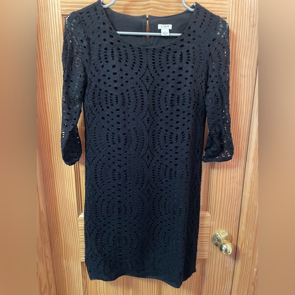 J. Crew Black Lace Dress 00